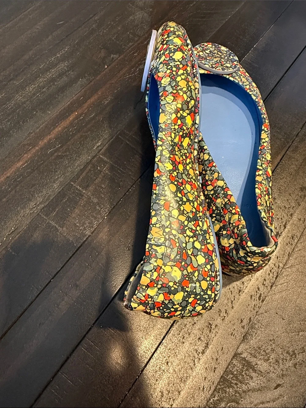 Tory Burch Minnie Travel Confetti Ballet Flats Size 5.5